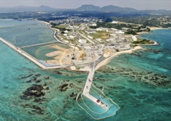 米軍普天間飛行場の移設先として、埋め立てが進む沖縄県名護市辺野古の沿岸部